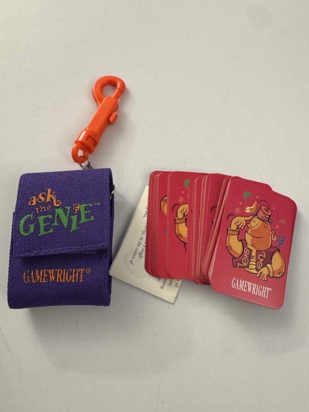 Vintage: Ask The Genie Card Game Gamewright With Keychain HG1